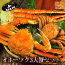 送料無料『オホーツク 3大蟹 セット★合計約2キロ!』(タラ...