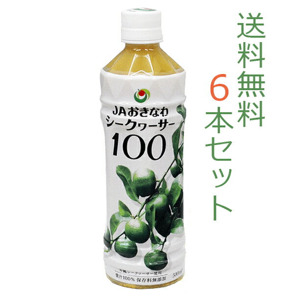 【送料無料】 JAおきなわシークヮーサー100 沖縄県産100%原液500ml×6本セット。青切りシークワーサー シークワーサージュース