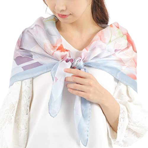 【送料無料】[G.Barsanti&Figli] バルサンティ スカーフ レディース シルク100% 大判 85x85 正方形 イタリア製 ペオニー