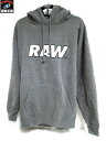 RAW/ロウ/LOGO PULLOVER HOODIE /L/グレー【中古】