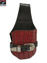 ALZUNI レザー ウォレットケース 黒赤【中古】