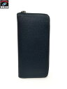 LV/タイガ/ジッピーウォレット/新型/ウ゛ェルティカル/ブルーマリーヌ/M32837【中古】