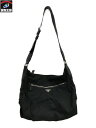 PRADA/プラダ/ナイロンレザー/斜め掛けショルダーバッグ/黒【中古】