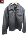 schott シングルライダース トラッカージャケット レザー 黒 42【中古】