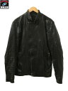 SHELLAC ゴートレザーシングルライダース 50 黒【中古】