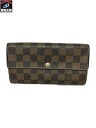 LV/ポルトフォイユ・サラ 旧型/ダミエ(・エベヌ)【中古】