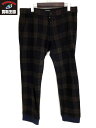 CYDERHOUSE ウールチェックパンツ(M)ブラウン系【中古】