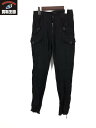JULIUS カットオフ レーヨンパンツ 黒 ユリウス【中古】