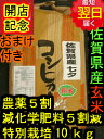 【29年産 新米】佐賀県産特別栽培米(減農薬5割減、化学肥料5割減)七夕コシヒカリ★玄米10kg送料無料※北海道は別途送料\500沖縄一部離島は\1000が掛かります。