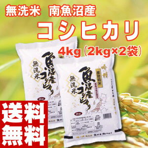 【無洗米】『送料無料』吟精南魚沼産コシヒカリ4キロ（2kg×2袋）★23年産好評発売中★