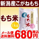 28年産　もち米　新潟産こがねもち1kg【送料無料】キメの細かい艶、弾力、歯ごたえのある餅ができあがります。 ランキングお取り寄せ