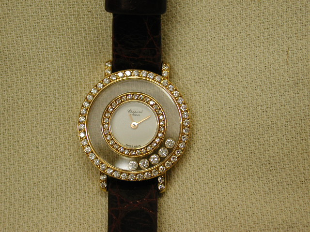 ショパールK18ダイヤ婦人時計