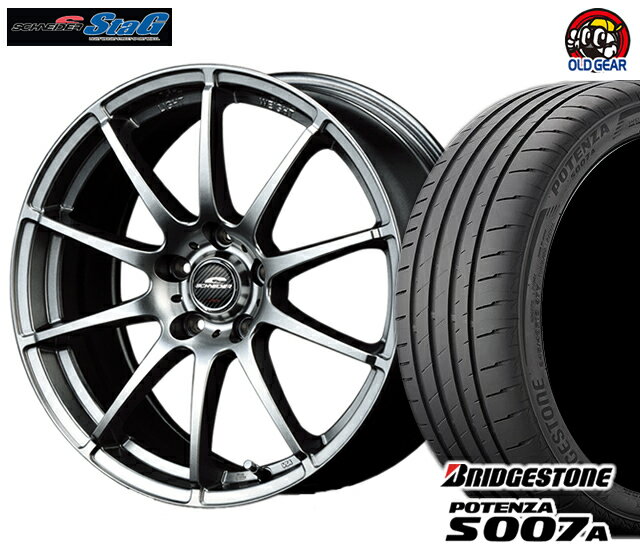 マルカ シュナイダー スタッグ タイヤ・ホイール 新品 4本セット ブリヂストン ポテンザS007A 205/50R16 パーツ バランス調整済み！ taiya