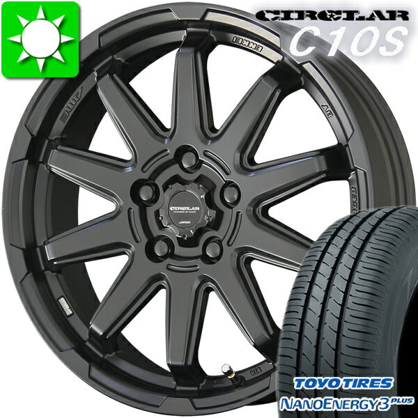 225/50R17 トーヨータイヤ ナノエナジー 3 プラス 新品サマータイヤ ホイール 4本セット 共豊　CIRCLAR　C10S バランス調整済み taiya