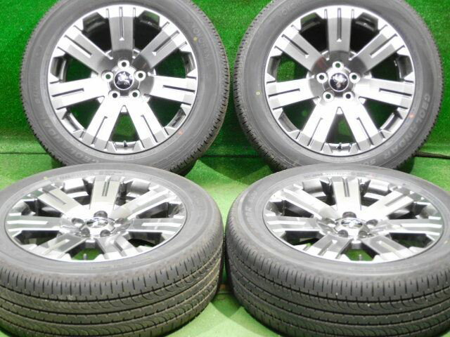 中古 ホイールタイヤ 4本セット 225/55R18 2022年製 9.9分山程度 中古純正 ミツビシ デリカ D5 純正 ジャスパー 18x7J+38 5H114.3 中古 ラジアル タイヤ ヨコハマ ジオランダーSUV