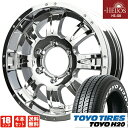 ■HELIOS HS-08■クローム■18inch 7.5J■6穴139mm +35■TOYO TIRE H20■225/50-18 ホイールタイヤセット
