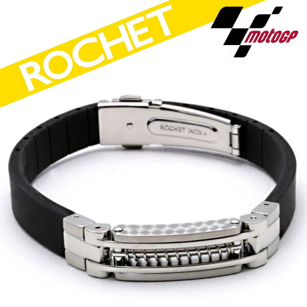 【送料無料】【ROCHET/ロシェ】RACER moto GP/オフィシャル ロゴ入り/ブレスレット 10mm/サージカルステンレス YB23060