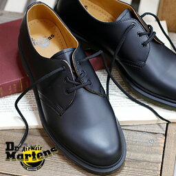 【国内正規品】【11/18再入荷】Dr.Martens　マーチン <strong>1461</strong> PW ブラック 10078001 <strong>ドクターマーチン</strong> 3ホール 靴 メンズ レディース