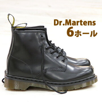 【国内正規品】 Dr.Martens マーチン 6ホール 10064001 ドクターマーチン 黒 ブーツ メンズ レディース