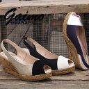 【 セール sale 】 Espadrille by GAIMO エスパドリーユ GON5 ガイモ サンダル ウェッジ ヒール レディース バックバンド【スペイン製の エスパ MODEL】