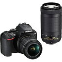 【中古】Nikon D3500 Digital SLR Camera Twin Lens kit [with 18-55mm & 70-300mm Lenses] 24.2 Megapixels International Version - ..