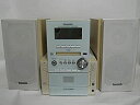 【中古】Panasonic パナソニック SC-PM57MD-W ホワイト MDステレオシステム (5CDチェンジャー/MD/カセット/チューナーコンポ)(本体SA-PM57MDとスピ