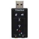 USBサウンドアダプター 7.1ch バーチャルサウンドアダプター マイク端子 イヤホン端子 USB接続 【メール便対応】