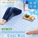 【送料無料】新提案!接触冷感ソフトクール約3畳用クールラグ235×185長方形タイプ ノンスリップ加工 滑り止め 洗濯可能 さらさら 涼感 快適 節電対策 ECO 夏 カーペット ラグ 絨毯 マット ウォッシャブル お掃除楽々【新生活 2017】