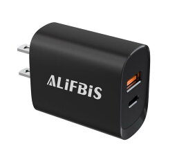 あす楽対応「20w 30w」Alifbis 正規品 USB-C 急速充電器 C+A 2ポート PSE認証済 pd 充電器 20W 30W ACアダプター USB充電器 ACアダプタ PD 急速充電 コンパクト 持ち運びに便利 <strong>海外</strong>対応 小型 薄型 PD3.0 QC3.0 充電ステーション Type-C ブラック ホワイト