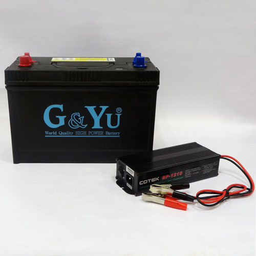 G&Yuディープサイクルバッテリー115Ah＋充電器10Amaxお手頃セット価格