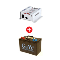 【バッテリーチェッカ付】【送料無料・即納】快適な車中泊の必須セット【NewEraニューエラー】サブバッテリーチャージャーセット(SBC-001A+G&Yuディープサイクルバッテリー105Ah)【バッテリーチェッカー付】