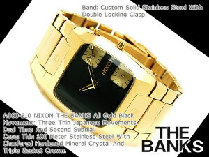 ニクソン メンズ 腕時計 THE BANKS バンクス オールゴールド ブラック ステンレス A060-510NIXON ニクソン 男性 腕時計 BANKS A060510