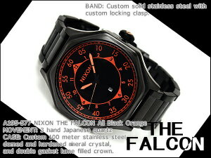 【NIXON】ニクソン メンズ 腕時計 THE FALCON ファルコン オールブラック オレンジ A195-577NIXON ニクソン 男性 腕時計 ファルコン A195577