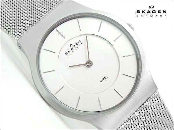 【SKAGEN】スカーゲン 薄型 メンズ 腕時計 シルバーダイアル フリーアジャストベルト 233LSS