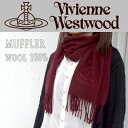 【送料無料】Vivienne Westwood ヴィヴィアンウエストウッド ヴィヴィアン マフラー レディース ロゴマフラー ストール ダークレッド S60909024-C54-101【あす楽】