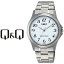 シチズン CITIZEN Q&Q キューキュー センティニ メンズ 腕時計 ホワイト × シルバー W378-204