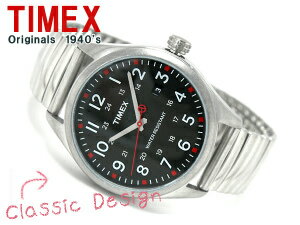 【TIMEX】タイメックス オリジナル1940's ユニセックス 腕時計 ブラック 伸縮ステンレスベルト T2N310【送料無料】