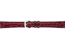 【SEIKO BAND】11mm セイコー 替えベルト カラー牛革ワニ型押(切身はっ水ステッチ付) 婦人用 エンジ DX35A【正規品】【返品不可】【ネコポス可】