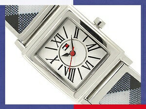 【TOMMY HILFIGER】トミー ヒルフィガー レディース腕時計 バングルウォッチ ホワイトダイアル ブルー系チェック 1700394