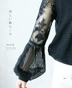 【再入荷♪4月30日12時&22時より】☆☆(ブラック)「french」美しい袖レーストップス