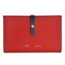 【送料無料】セリーヌ CELINE 2017年春夏新作 STRAP / ストラップラージ 二つ折り長財布 レッド系 10487 3AI5 25CO