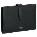 セリーヌ CELINE 2020年春夏新作 財布 二つ折り ミディアム ストラップ ウォレット ブラック 10B64 3BFP 38NO