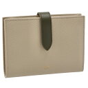 セリーヌ CELINE 財布 二つ折り ミディアム ストラップ ウォレット バイカラー リネン・ダークオリーブ 10B64 3BRU 03LD