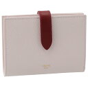 セリーヌ CELINE 2022年春夏新作 財布 二つ折り ミディアム ストラップ ウォレット バイカラー バイカラー ピオニー / カーマイン 10B64 3BRU 24YC