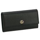グッチ GUCCI 財布 Petite Marmont プチ マーモント 二つ折り長財布 ブラック 456116 CAO0G 1000