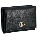 グッチ GUCCI 474746 ミニ財布 マーモント Petite Marmont 三つ折り財布 ブラック 474746 CAO0G 1000