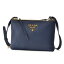 プラダ PRADA レザー ミニショルダー 付け替えストラップ付きショルダーバッグ ネイビー系 1BH046NOO 2BBE 216