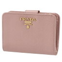 プラダ PRADA 財布 二つ折り レディース サフィアーノ ミニ財布 ピンク系 1ML018 QWA 924