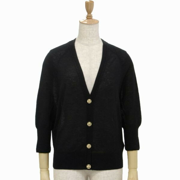 【楽ギフ_包装】TORY BURCH/トリーバーチ GEMMA CARDIGANロゴボタン付きカシミアカーディガンニット 11113109 CASHMERE 001