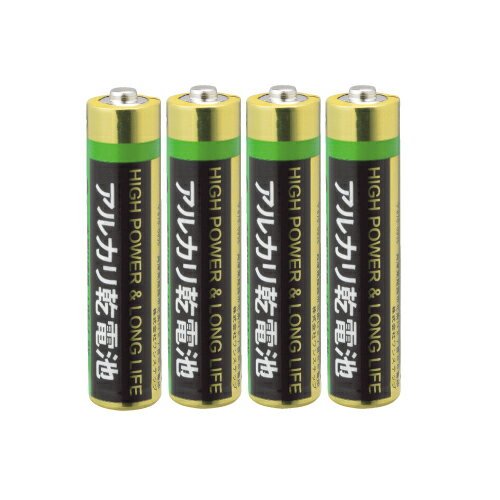 アルカリ乾電池 単4形 4本 キラットオリジナル...:onestep:10000656